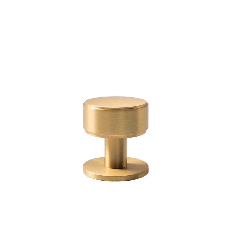 Momo Handles Belgravia 35mm Round Knob Plain Brushed Satin Brass