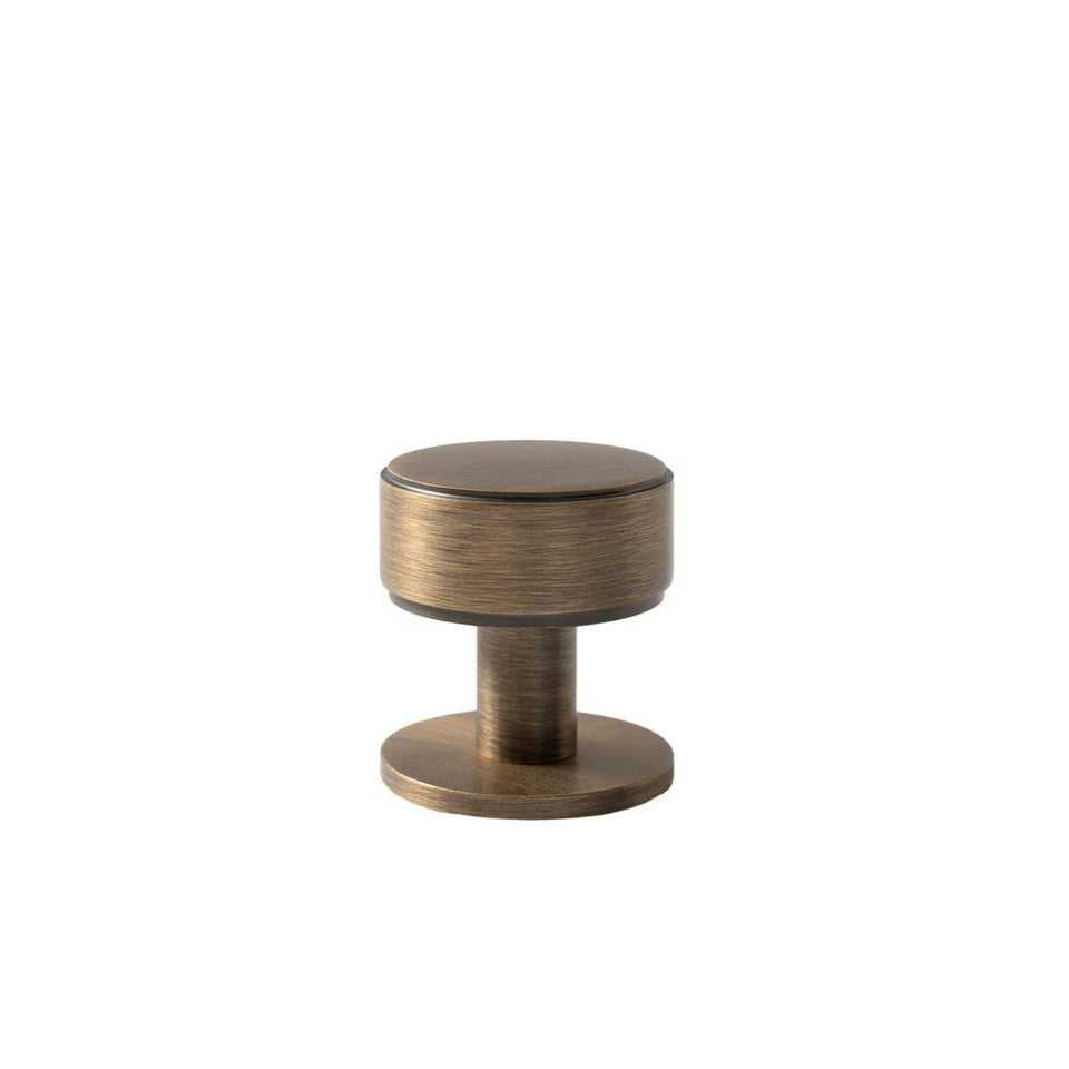 Momo Handles Belgravia 35mm Round Knob Plain Dark Brushed Brass