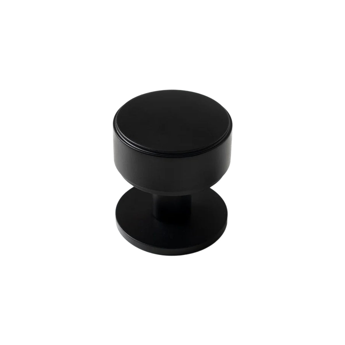 Side View Momo Handles Belgravia 35mm Round Knob Plain Matte Black BLGPL035.MBL - The Blue Space