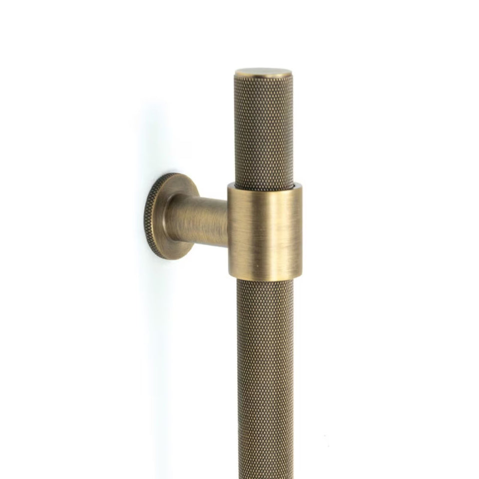 Momo Handles Belgravia 800mm Knurled Pull Handle Dark Brushed Brass