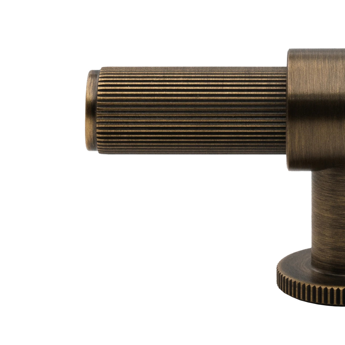 Detail Momo Handles Belgravia 82mm T Knob Lined Dark Brushed Brass BLGLN082.DBB - The Blue Space