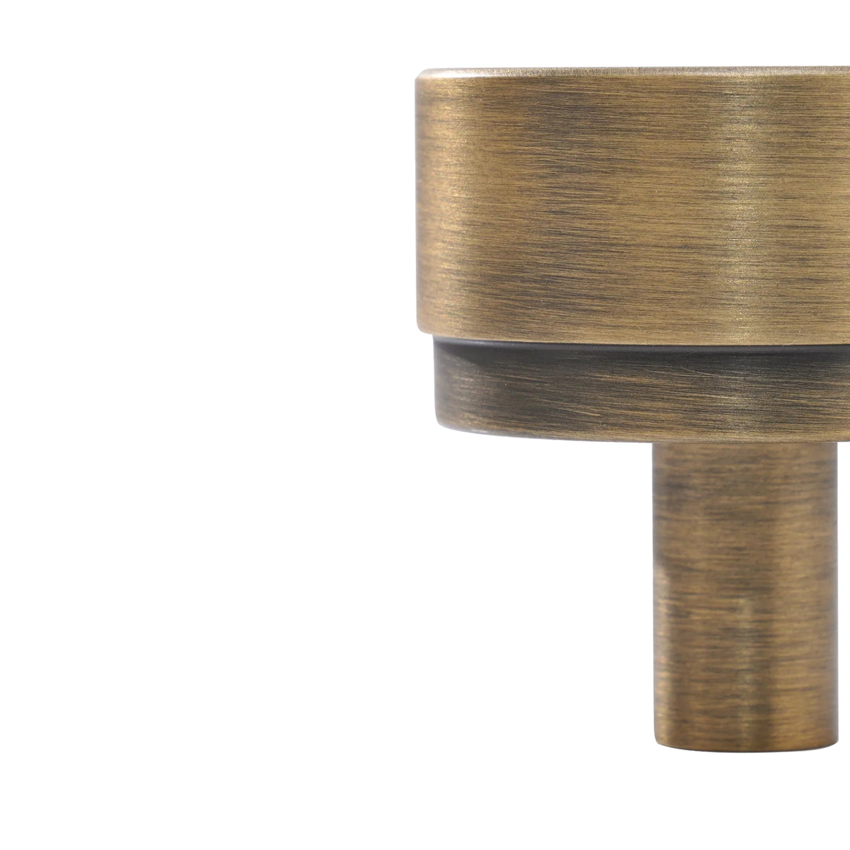 Detail Momo Handles Bellevue Knob Dark Brushed Brass BVKPL035.DBB - The Blue Space