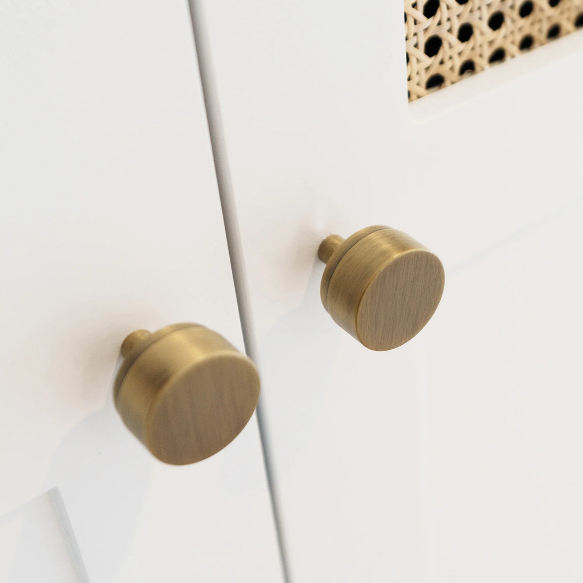 Momo Handles Bellevue Knob Dark Brushed Brass BVKPL035.DBB - The Blue Space
