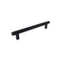 Side View Momo Handles Bellevue Knurled Bar Pull Matte Black BVPKN160.MBL - The Blue Space