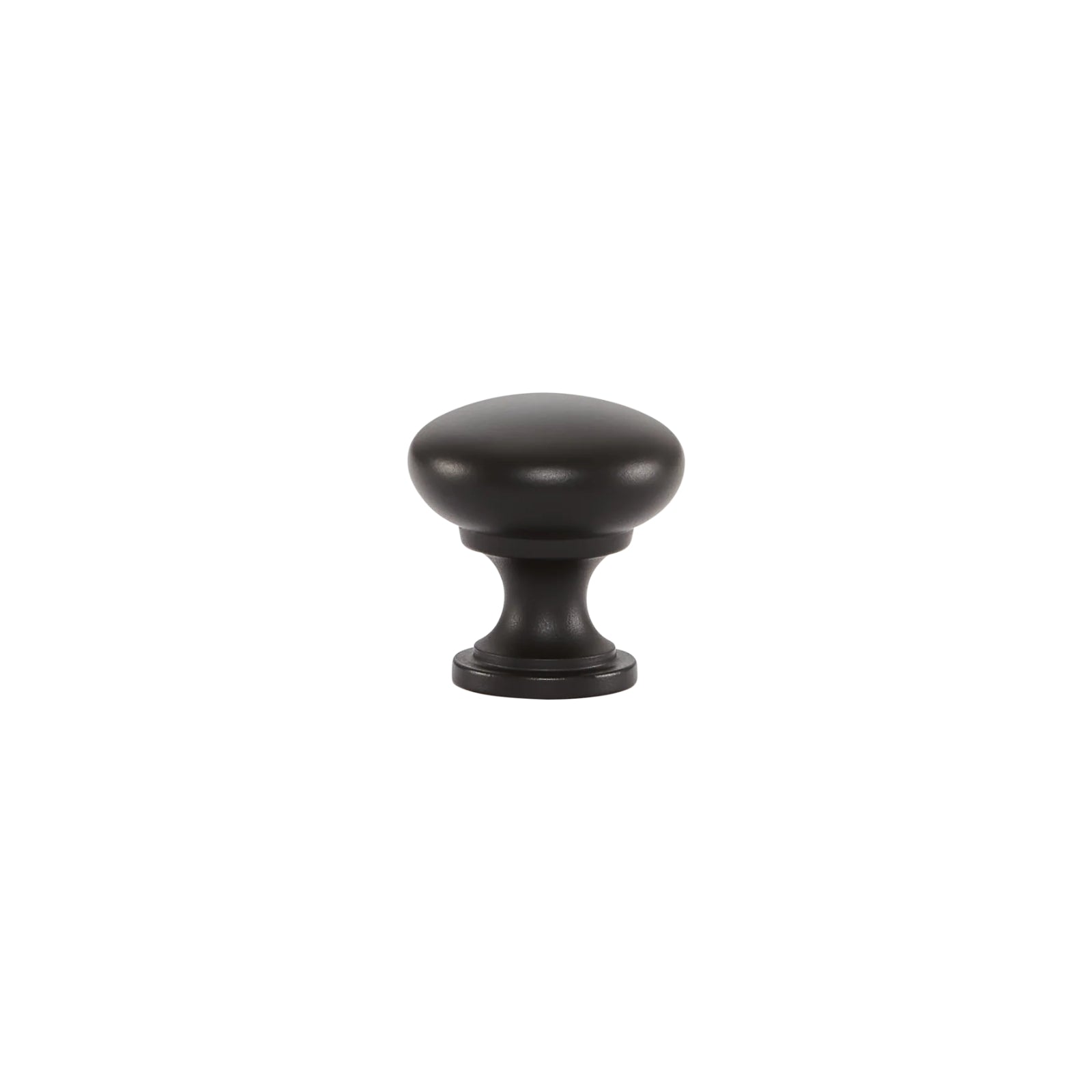 Side View Momo Handles Florencia Plain Knob 29mm Matt Black CTMK.MBL.FG - The Blue Space