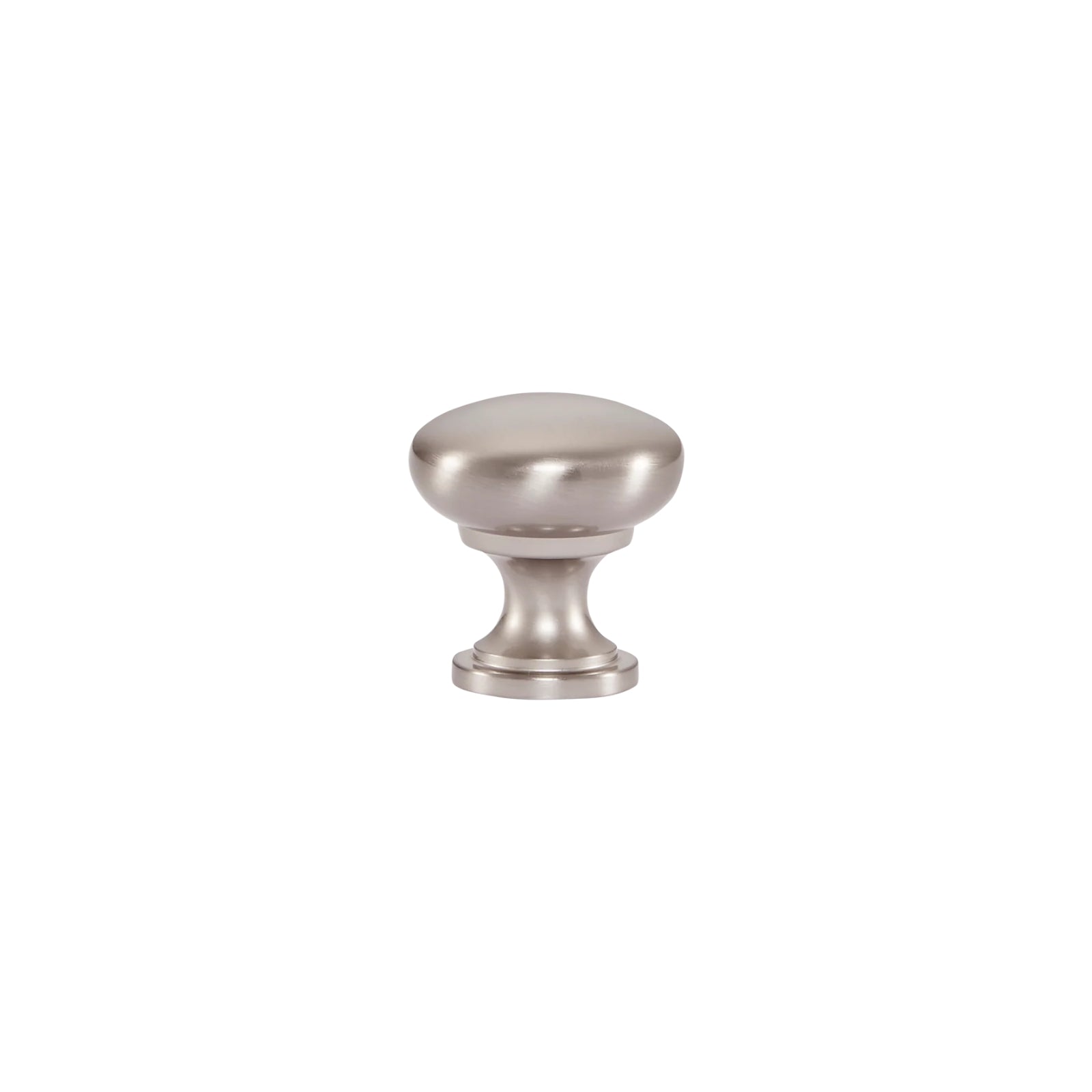 Side View Momo Handles Florencia Plain Knob 29mm Satin Nickel CTMK.SN.FG - The Blue Space
