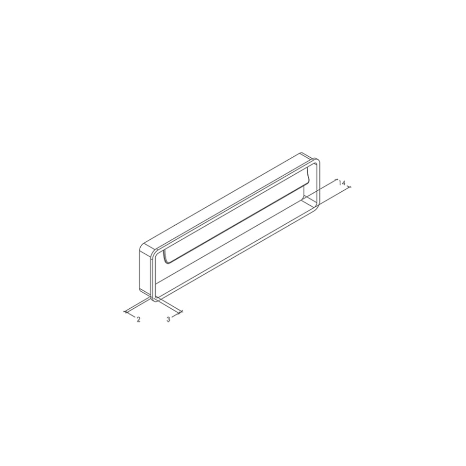 Momo Handles Fold Flush Pull Handle 128mm Matt Black