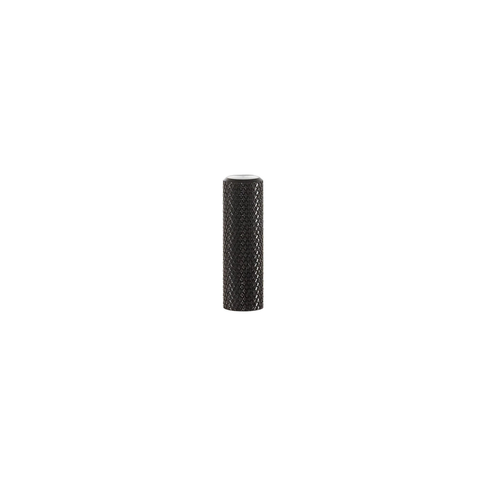 Momo Handles Graf Knurled Cylinder Knob 10mm Brushed Black