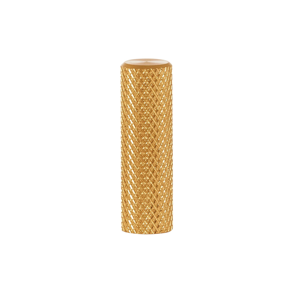 Momo Handles Graf Knurled Cylinder Knob 10mm Brushed Dark Brass