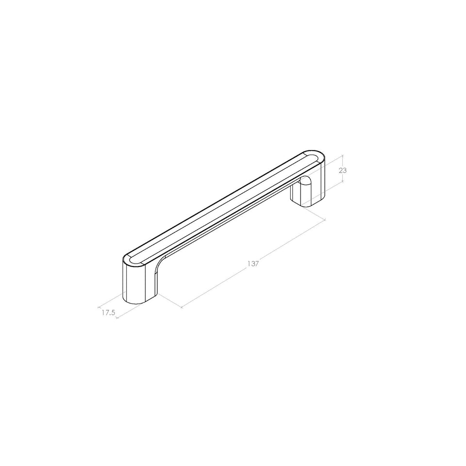 Momo Handles Luv Wood 160mm D Handle Oak