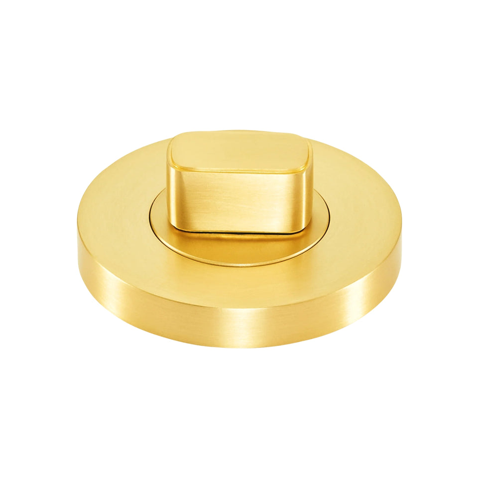 Momo Privacy Thumb Turn Set Brushed Satin Brass