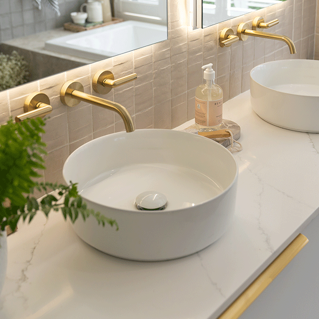 Timberline Santos Wall Hung Vanity with SilkSurface Top and Basin