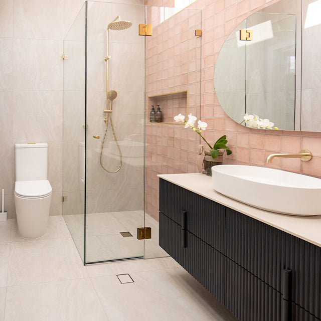 Nero 100mm Square Tile Insert Floor Waste 50mm Outlet Brushed Gold