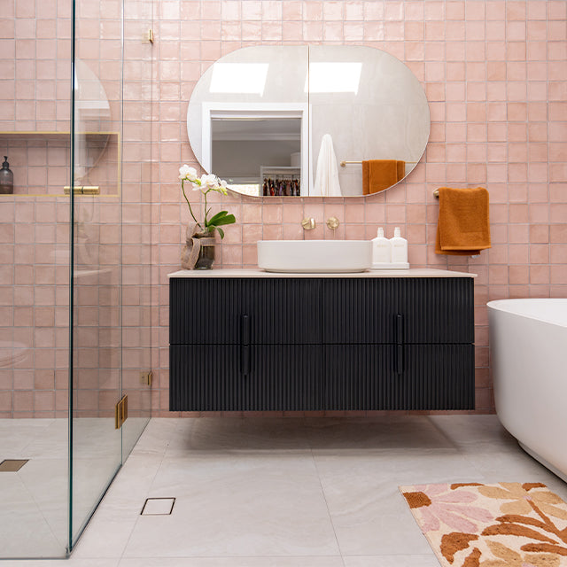 Nero 100mm Square Tile Insert Floor Waste 50mm Outlet Brushed Gold