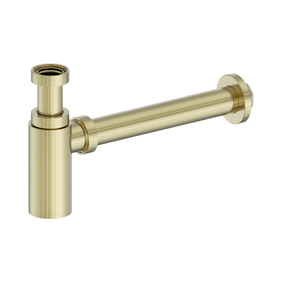 Nero 40mm Round Bottle Trap II Brushed Gold 25A001BG - The Blue Space