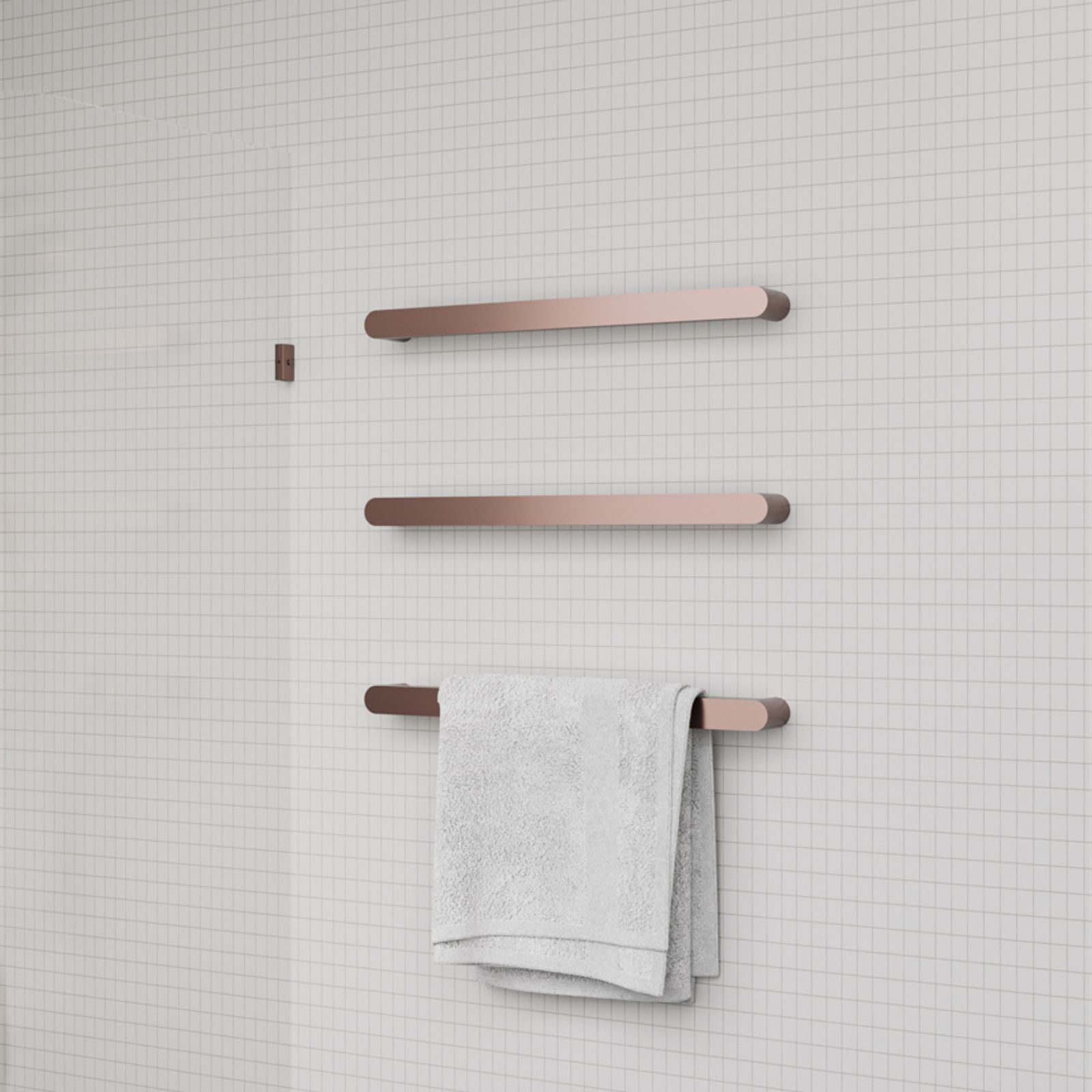 Lifestyle 1 Nero Bianca 240V Single Heated Towel Rail Brushed Bronze NR9025HBZ - The Blue Space