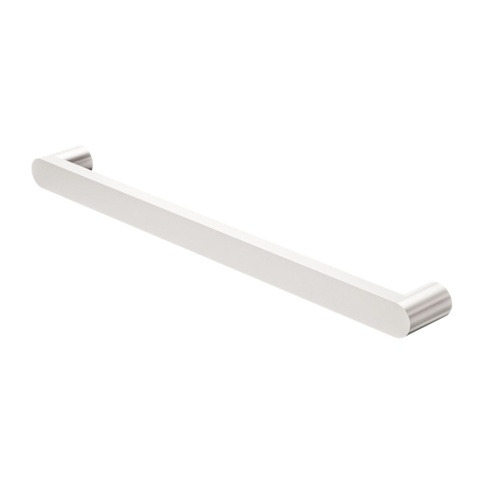 Nero Bianca 240V Single Heated Towel Rail Brushed Nickel