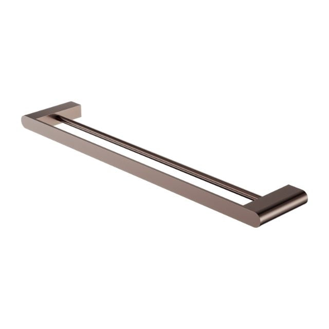 Nero Bianca Double Towel Rail 800mm Brushed Bronze