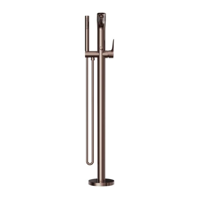Nero Bianca Freestanding Bath Mixer With Hand Shower Brushed Bronze