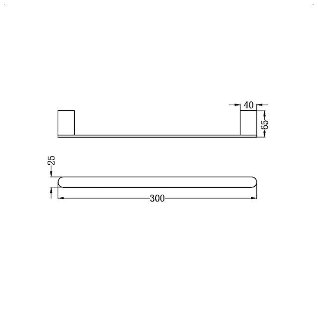 Nero Bianca Hand Towel Rail Brushed Bronze