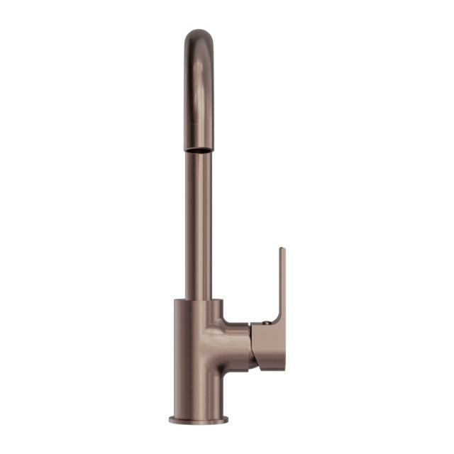 Nero Bianca Kitchen Mixer Gooseneck Spout Brushed Bronze