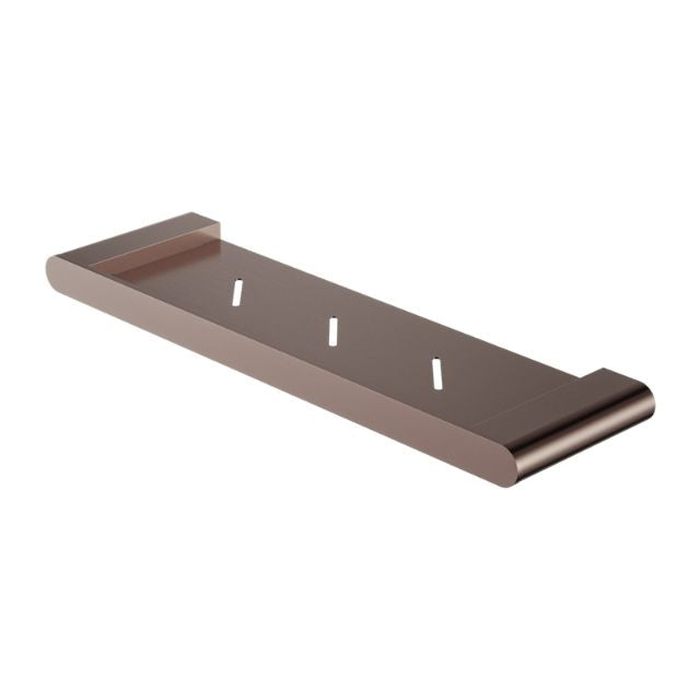 Nero Bianca Metal Shower Shelf Brushed Bronze