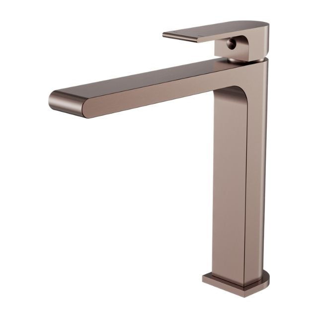 Nero Bianca Mid Tall Basin Mixer Brushed Bronze