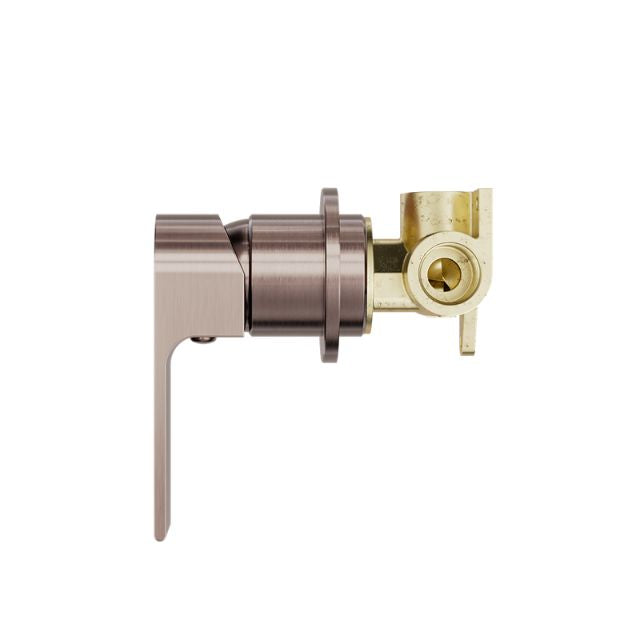 Nero Bianca Shower Mixer 60mm Plate Brushed Bronze