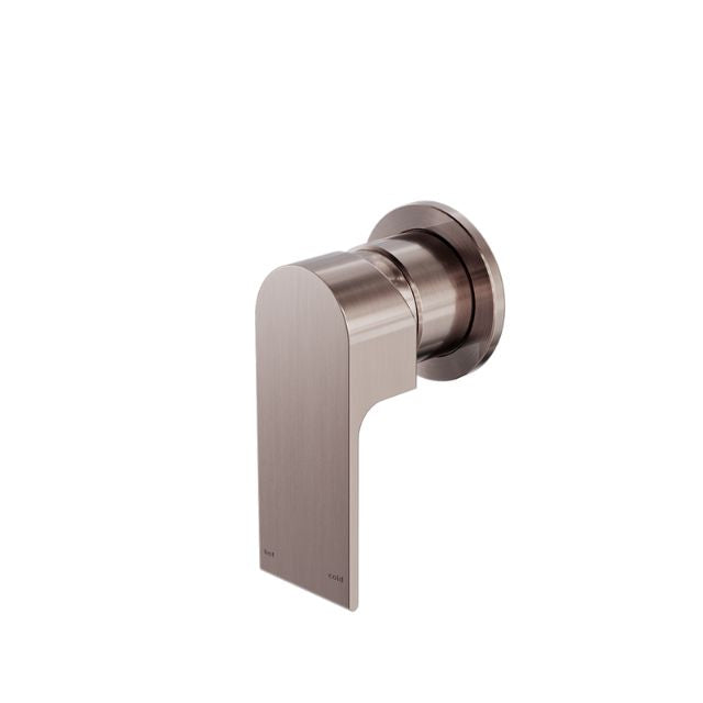 Nero Bianca Shower Mixer 60mm Plate Brushed Bronze