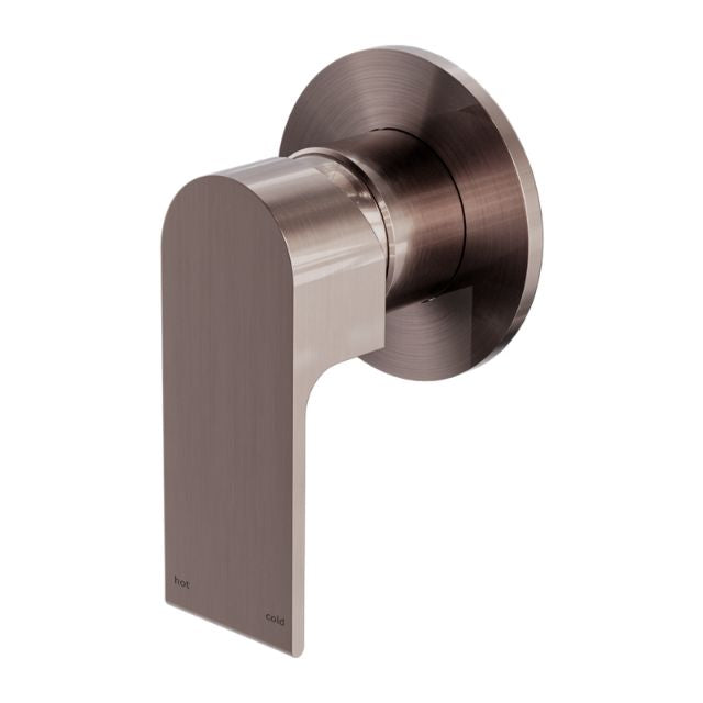 Nero Bianca Shower Mixer 80mm Plate Brushed Bronze