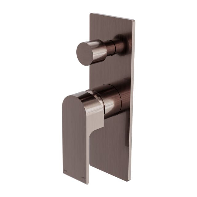 Nero Bianca Shower Mixer With Divertor Brushed Bronze