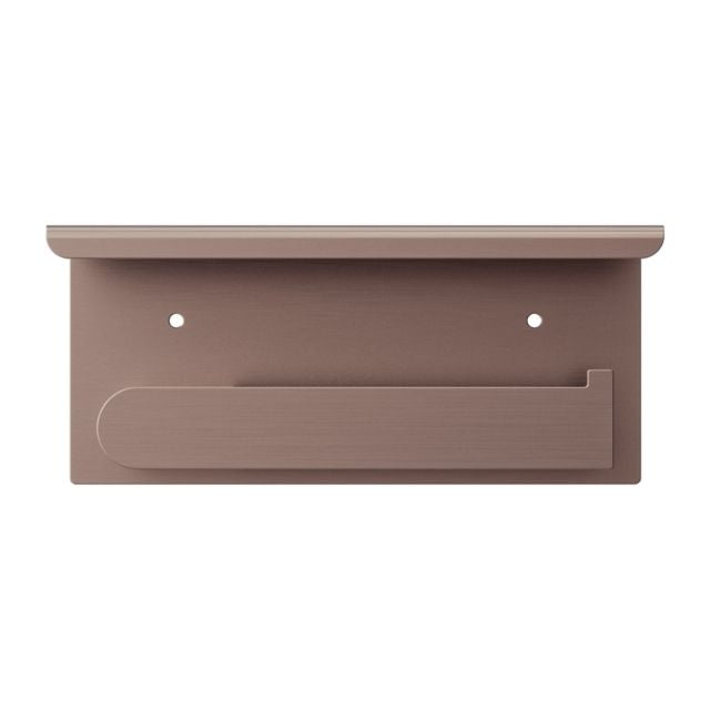 Nero Bianca Toilet Roll Holder With Phone Holder Brushed Bronze
