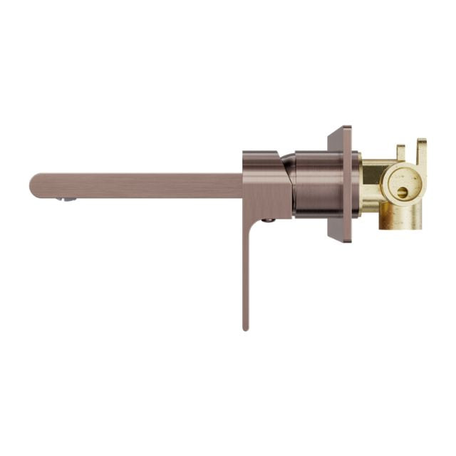 Nero Bianca Wall Basin/Bath Mixer 187mm Brushed Bronze