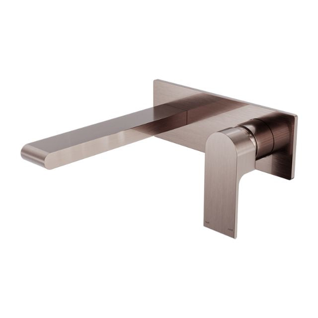 Nero Bianca Wall Basin/Bath Mixer 187mm Brushed Bronze