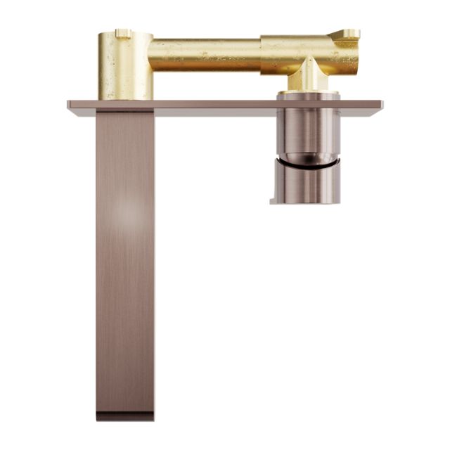 Nero Bianca Wall Basin/Bath Mixer 187mm Brushed Bronze