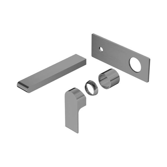 Nero Bianca Wall Basin/Bath Mixer 187mm Trim Kits Only Gun Metal