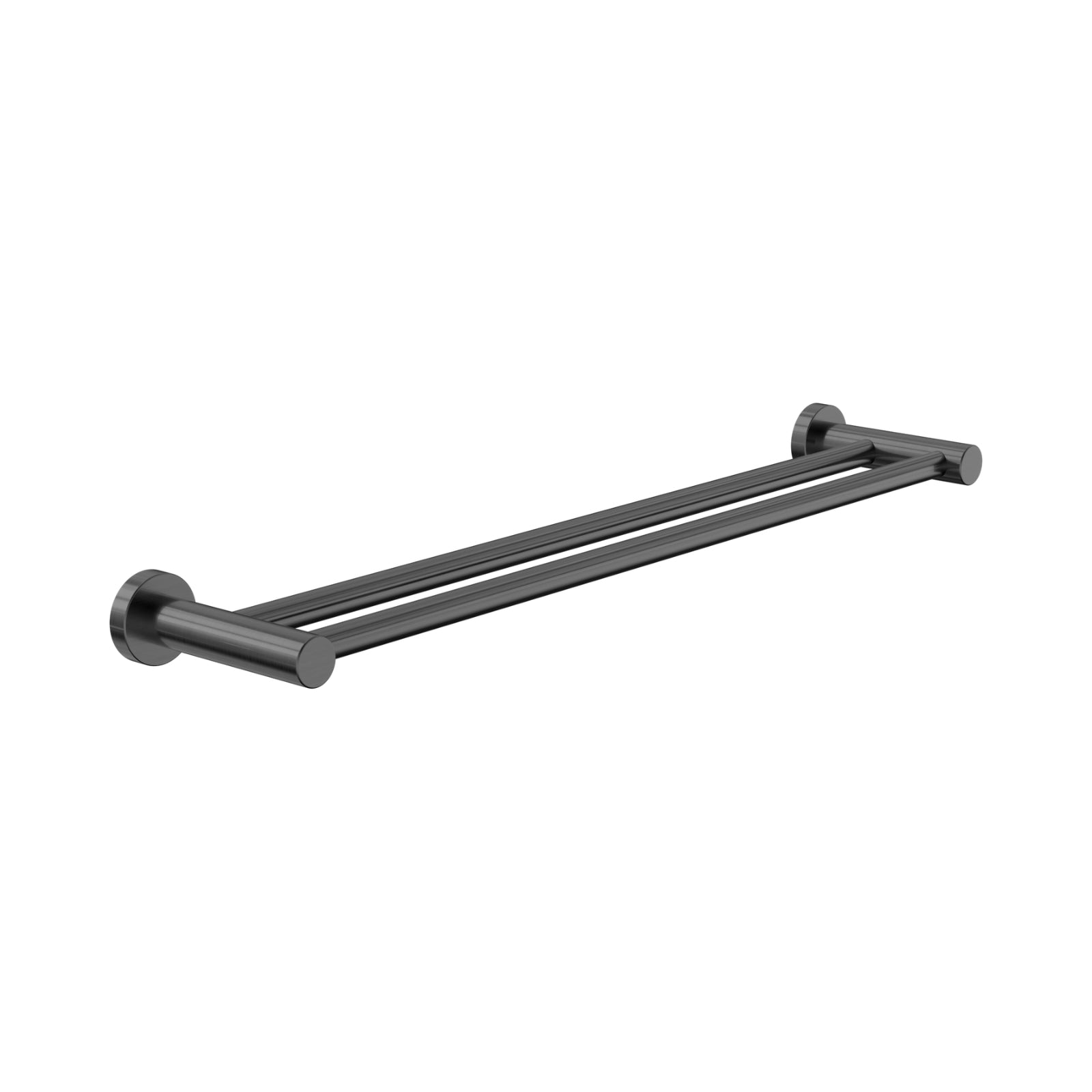 Nero Dolce II Double Towel Rail 600mm Gun Metal NR2024DGM - The Blue Space