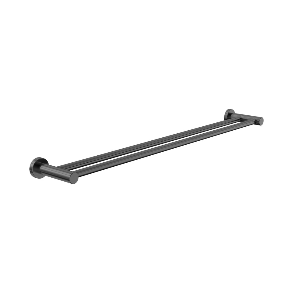 Nero Dolce II Double Towel Rail 800mm Gun Metal