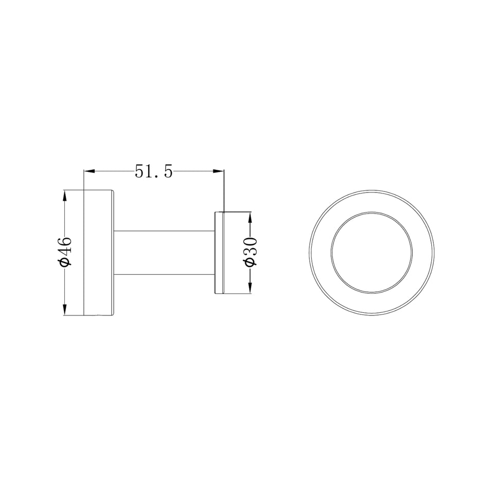 Nero Dolce II Robe Hook Brushed Gold