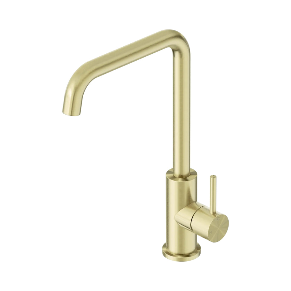 Nero Dolce II Sink Mixer - Square Spout Brushed Gold