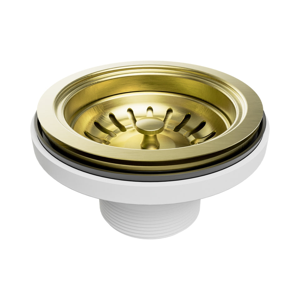 Nero Kitchen Sink Basket Waste Brushed Gold