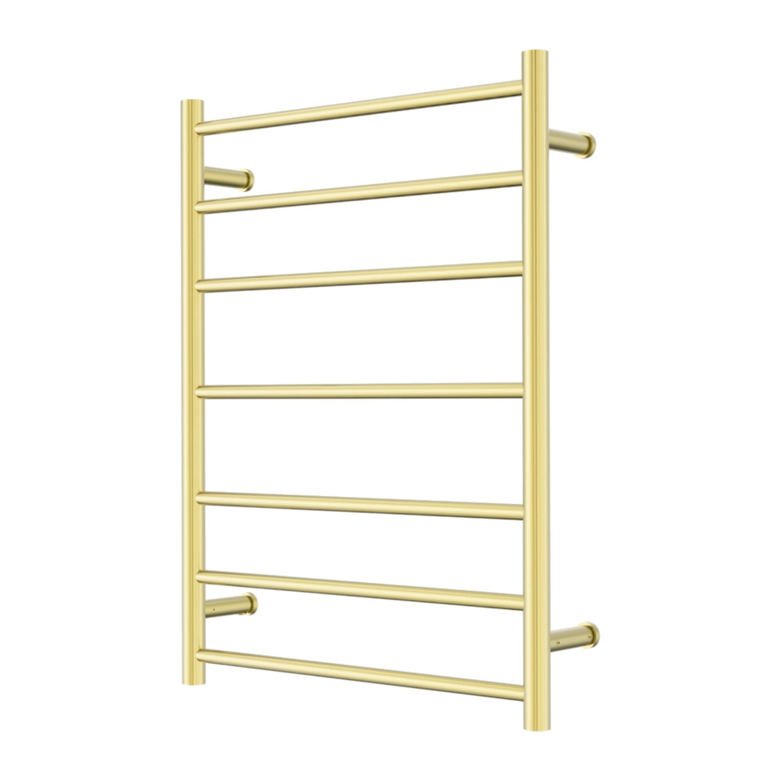 Nero Mecca 240V 7 Bar Heated Towel Ladder Brushed Gold NR190003HBG - The Blue Space