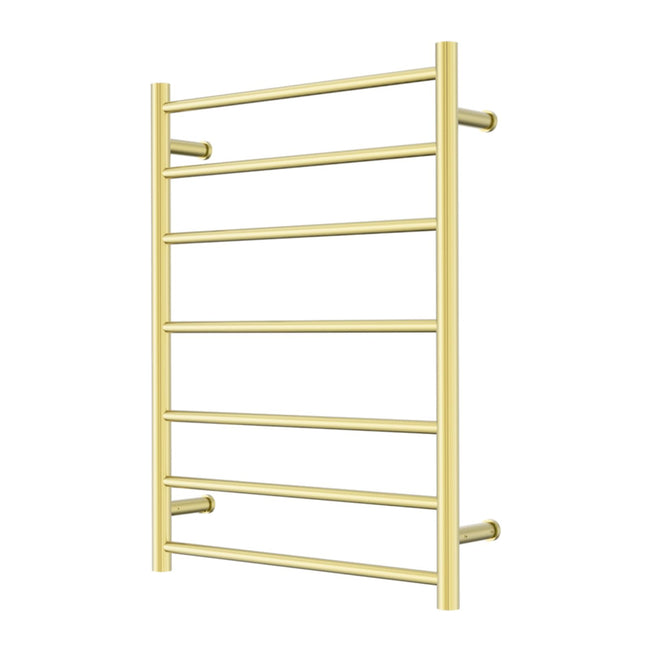 Nero Mecca 240V 7 Bar Heated Towel Ladder Brushed Gold NR190003HBG - The Blue Space