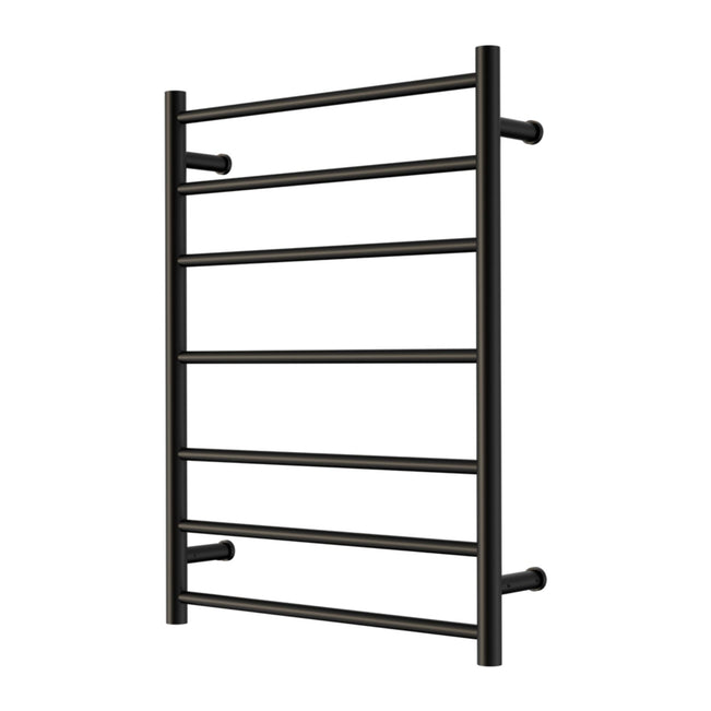 Nero Mecca 240V 7 Bar Heated Towel Ladder Matte Black NR190003HMB - The Blue Space