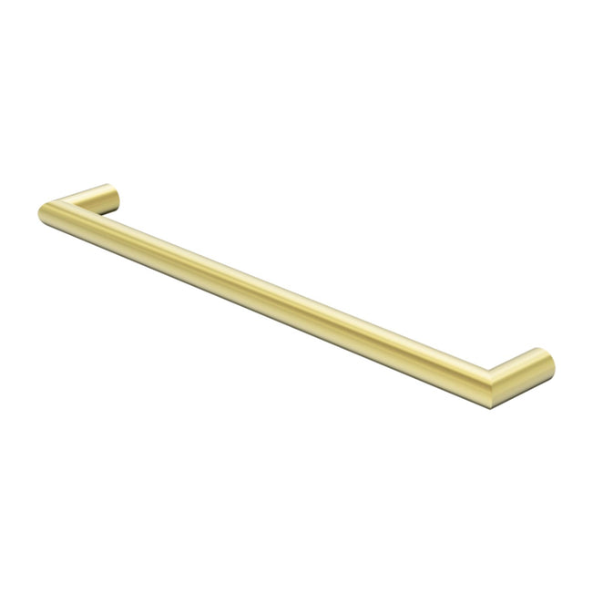 Nero Mecca 240V Single Heated Towel Rail Brushed Gold NR1925HBG - The Blue Space