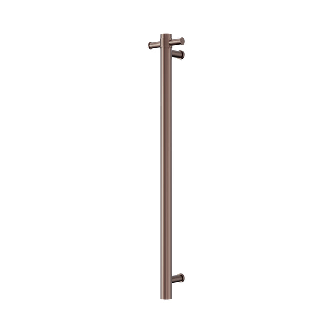 Nero Mecca 240V Single Vertical Heated Towel Rail Brushed Bronze NRV902HBZ - The Blue Space