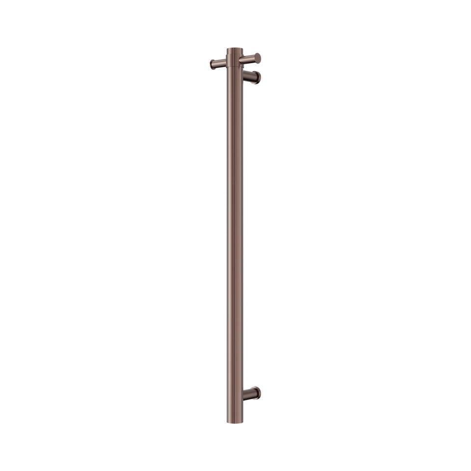 Nero Mecca 240V Single Vertical Heated Towel Rail Brushed Bronze