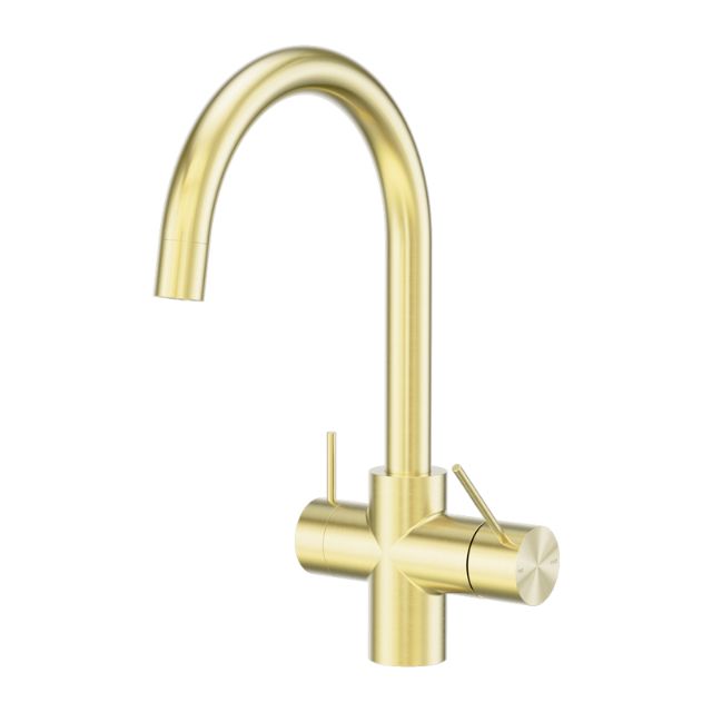 Nero Mecca 3 Way Filtered Mixer Tap Brushed Gold
