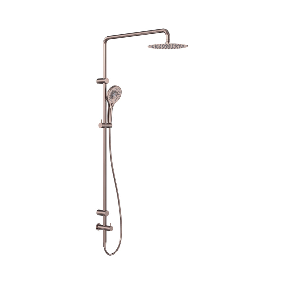 Nero Mecca Care 25mm Grab Rail 900mm Twin Shower Set Brushed Bronze