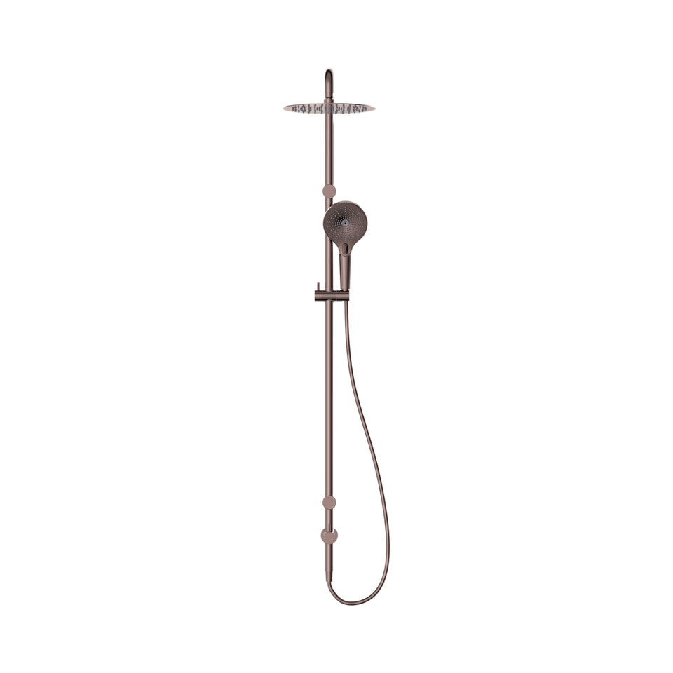 Nero Mecca Care 25mm Grab Rail 900mm Twin Shower Set Brushed Bronze